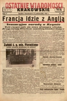 Ostatnie Wiadomości Krakowskie. 1935, nr 292