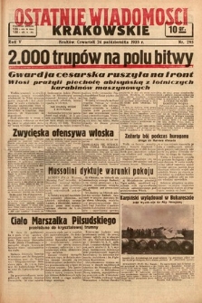 Ostatnie Wiadomości Krakowskie. 1935, nr 295