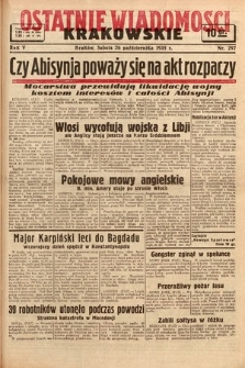 Ostatnie Wiadomości Krakowskie. 1935, nr 297