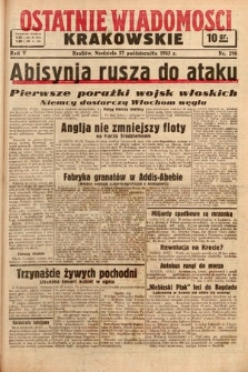 Ostatnie Wiadomości Krakowskie. 1935, nr 298