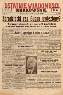 Ostatnie Wiadomości Krakowskie. 1935, nr 309
