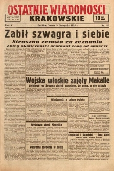 Ostatnie Wiadomości Krakowskie. 1935, nr 311