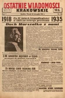 Ostatnie Wiadomości Krakowskie. 1935, nr 314