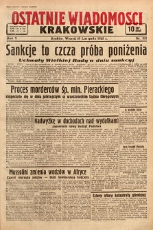 Ostatnie Wiadomości Krakowskie. 1935, nr 321