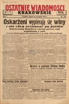 Ostatnie Wiadomości Krakowskie. 1935, nr 324