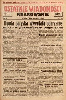 Ostatnie Wiadomości Krakowskie. 1935, nr 346