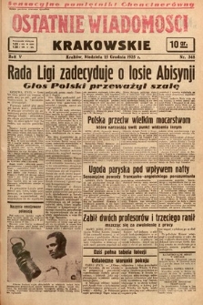 Ostatnie Wiadomości Krakowskie. 1935, nr 348