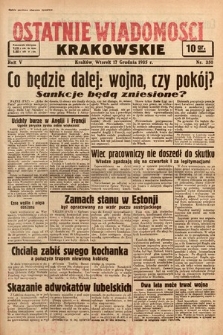Ostatnie Wiadomości Krakowskie. 1935, nr 350