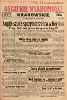 Ostatnie Wiadomości Krakowskie. 1935, nr 351
