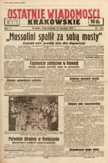 Ostatnie Wiadomości Krakowskie. 1935, nr 356