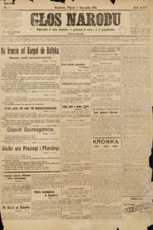 Głos Narodu (wydanie poranne). 1915, nr 1