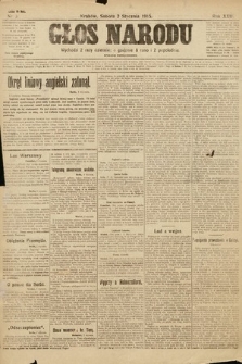 Głos Narodu (wydanie popołudniowe). 1915, nr 3