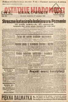 Ostatnie Wiadomości Krakowskie. 1933, nr 352