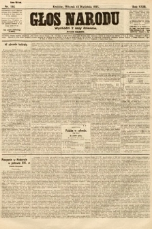 Głos Narodu (wydanie wieczorne). 1915, nr 184