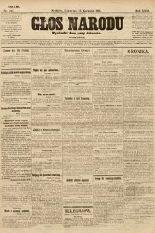 Głos Narodu (wydanie poranne). 1915, nr 187