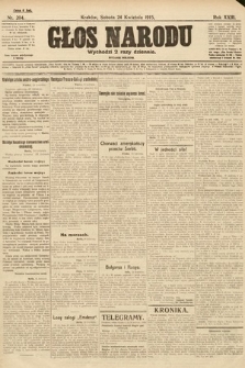 Głos Narodu (wydanie poranne). 1915, nr 204