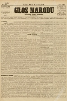 Głos Narodu (wydanie wieczorne). 1915, nr 210