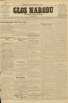Głos Narodu (wydanie poranne). 1915, nr 214