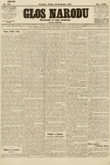 Głos Narodu (wydanie wieczorne). 1915, nr 216