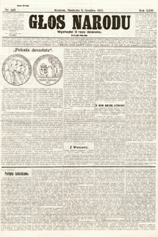 Głos Narodu (wydanie poranne). 1915, nr 645