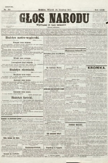 Głos Narodu (wydanie wieczorne). 1915, nr 701