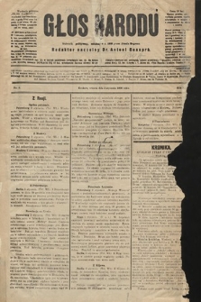 Głos Narodu : dziennik polityczny, założony w r. 1893 przez Józefa Rogosza (wydanie poranne). 1906, nr 1