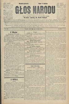 Głos Narodu : dziennik polityczny, założony w r. 1893 przez Józefa Rogosza (wydanie poranne). 1906, nr 163