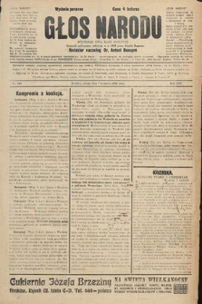 Głos Narodu : dziennik polityczny, założony w r. 1893 przez Józefa Rogosza (wydanie poranne). 1906, nr 169