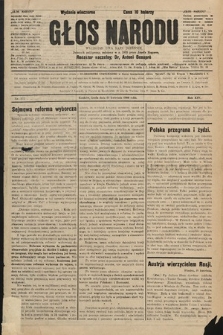 Głos Narodu : dziennik polityczny, założony w r. 1893 przez Józefa Rogosza (wydanie wieczorne). 1906, nr 177