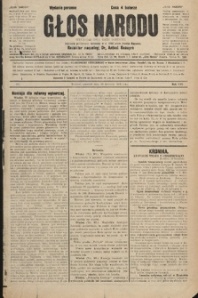 Głos Narodu : dziennik polityczny, założony w r. 1893 przez Józefa Rogosza (wydanie poranne). 1906, nr 201