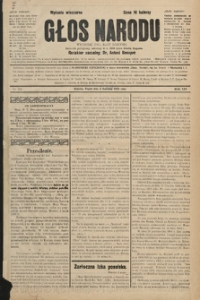 Głos Narodu : dziennik polityczny, założony w r. 1893 przez Józefa Rogosza (wydanie wieczorne). 1906, nr 216