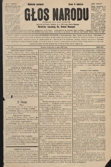 Głos Narodu : dziennik polityczny, założony w r. 1893 przez Józefa Rogosza (wydanie poranne). 1906, nr 222