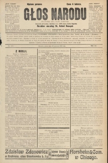 Głos Narodu : dziennik polityczny, założony w r. 1893 przez Józefa Rogosza (wydanie poranne). 1906, nr 286