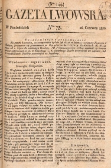 Gazeta Lwowska. 1820, nr 73