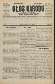 Głos Narodu : dziennik polityczny, założony w r. 1893 przez Józefa Rogosza (wydanie wieczorne). 1906, nr 369