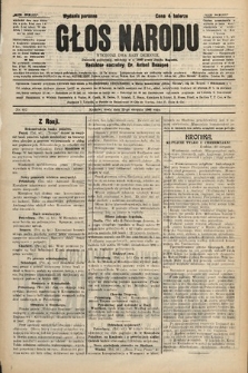 Głos Narodu : dziennik polityczny, założony w r. 1893 przez Józefa Rogosza (wydanie poranne). 1906, nr 402