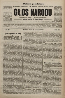 Głos Narodu : dziennik polityczny, założony w r. 1893 przez Józefa Rogosza (wydanie poranne). 1907, nr 38