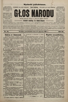Głos Narodu : dziennik polityczny, założony w r. 1893 przez Józefa Rogosza (wydanie poranne). 1907, nr 42