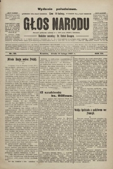 Głos Narodu : dziennik polityczny, założony w r. 1893 przez Józefa Rogosza (wydanie poranne). 1907, nr 68