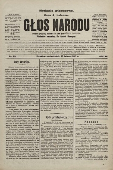 Głos Narodu : dziennik polityczny, założony w r. 1893 przez Józefa Rogosza (wydanie wieczorne). 1907, nr 89