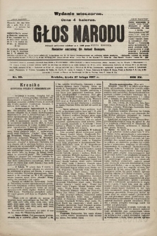 Głos Narodu : dziennik polityczny, założony w r. 1893 przez Józefa Rogosza (wydanie wieczorne). 1907, nr 93