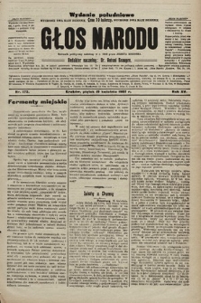 Głos Narodu : dziennik polityczny, założony w r. 1893 przez Józefa Rogosza (wydanie poranne). 1907, nr 173