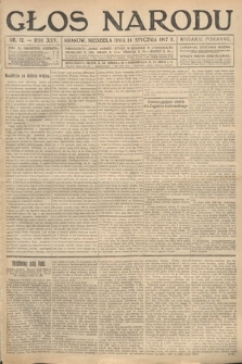 Głos Narodu (wydanie poranne). 1917, nr 12