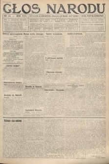 Głos Narodu (wydanie popołudniowe). 1917, nr 34