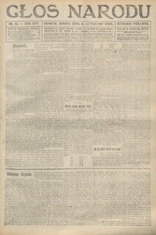 Głos Narodu (wydanie poranne). 1917, nr 35