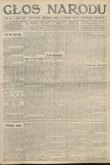 Głos Narodu (wydanie poranne). 1917, nr 42