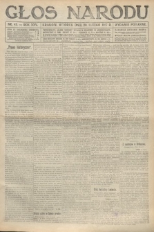 Głos Narodu (wydanie poranne). 1917, nr 43