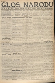Głos Narodu (wydanie popołudniowe). 1917, nr 47