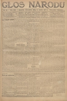 Głos Narodu (wydanie poranne). 1917, nr 63