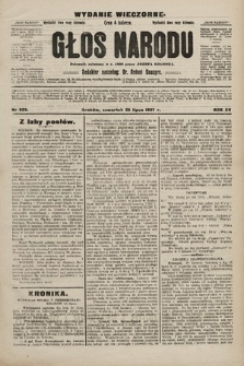 Głos Narodu : dziennik polityczny, założony w r. 1893 przez Józefa Rogosza (wydanie wieczorne). 1907, nr 329